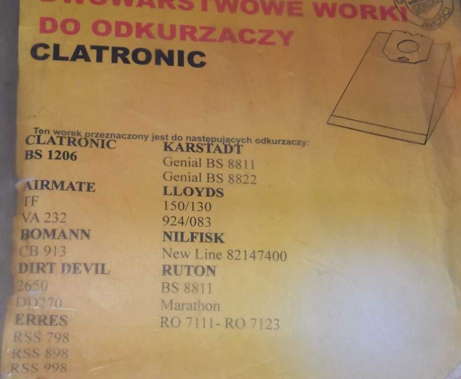 Worki do odkurzacza Clatronic CL 01