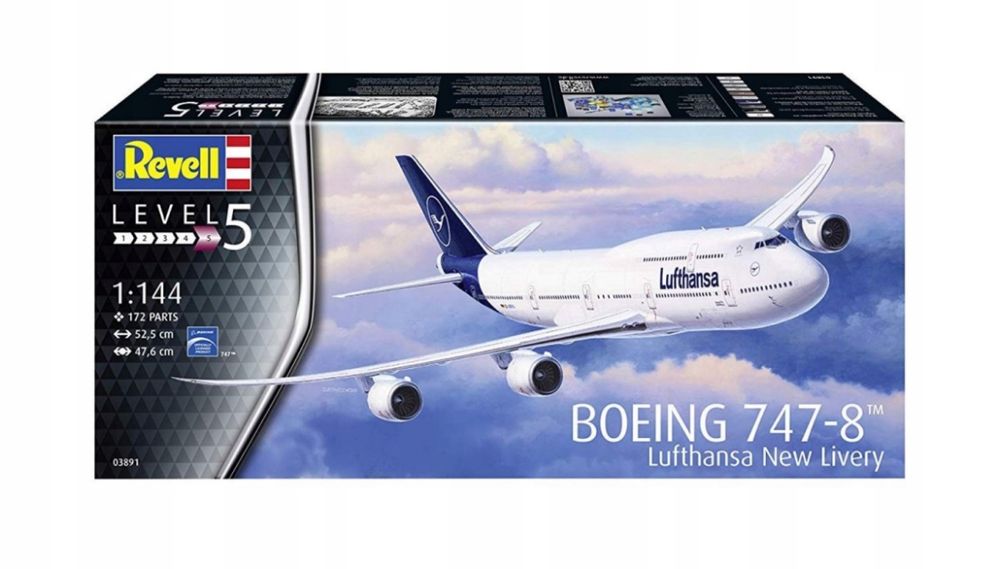 Model do sklejania Revell 03891 samolot BOEING 747-8 LUFTHANSA NEW