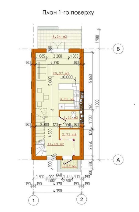 Продаж таунхаусів 88м2, центр, розтермінування