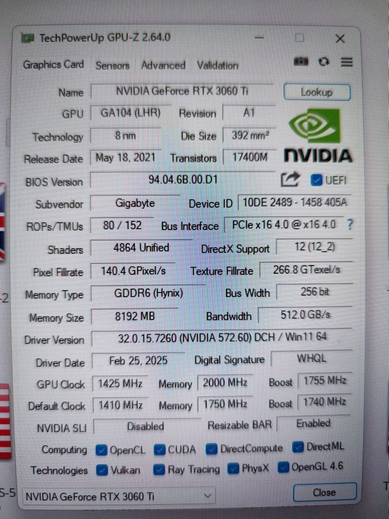 Rtx 3060 TI Gaming OC