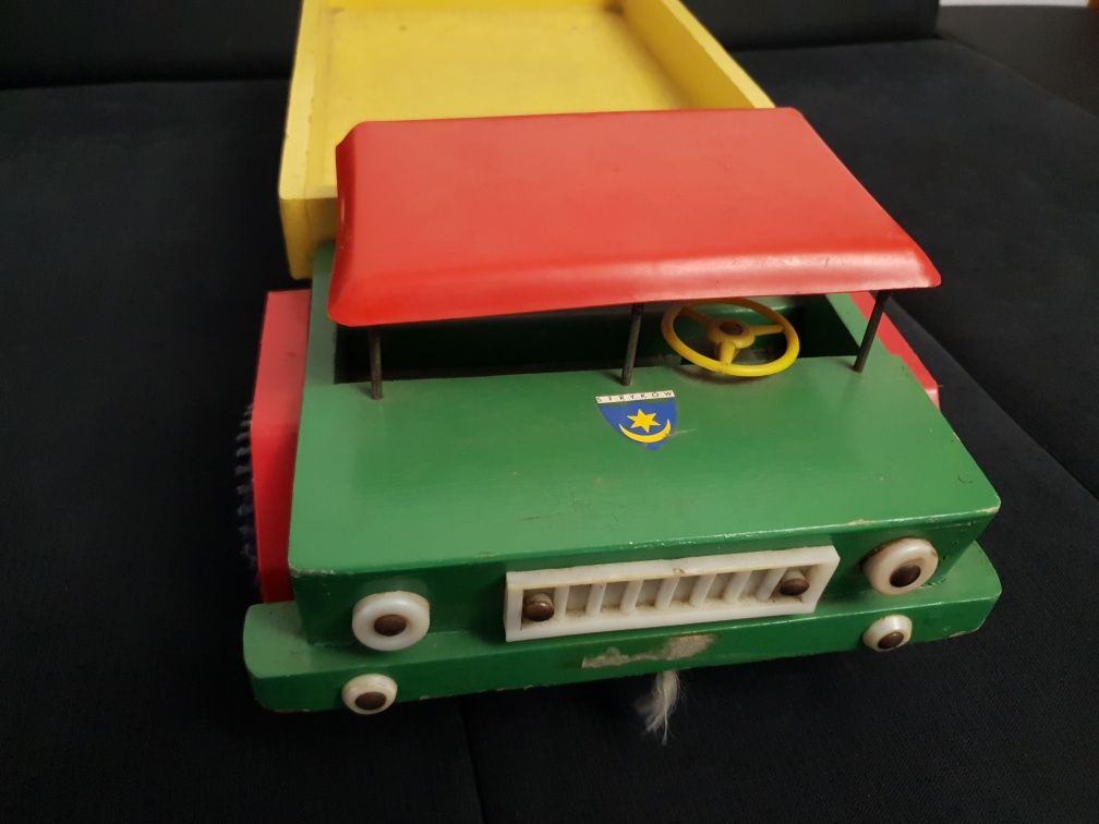 Autko drewniane zabawka stryków prl strykowianka ciężarówka