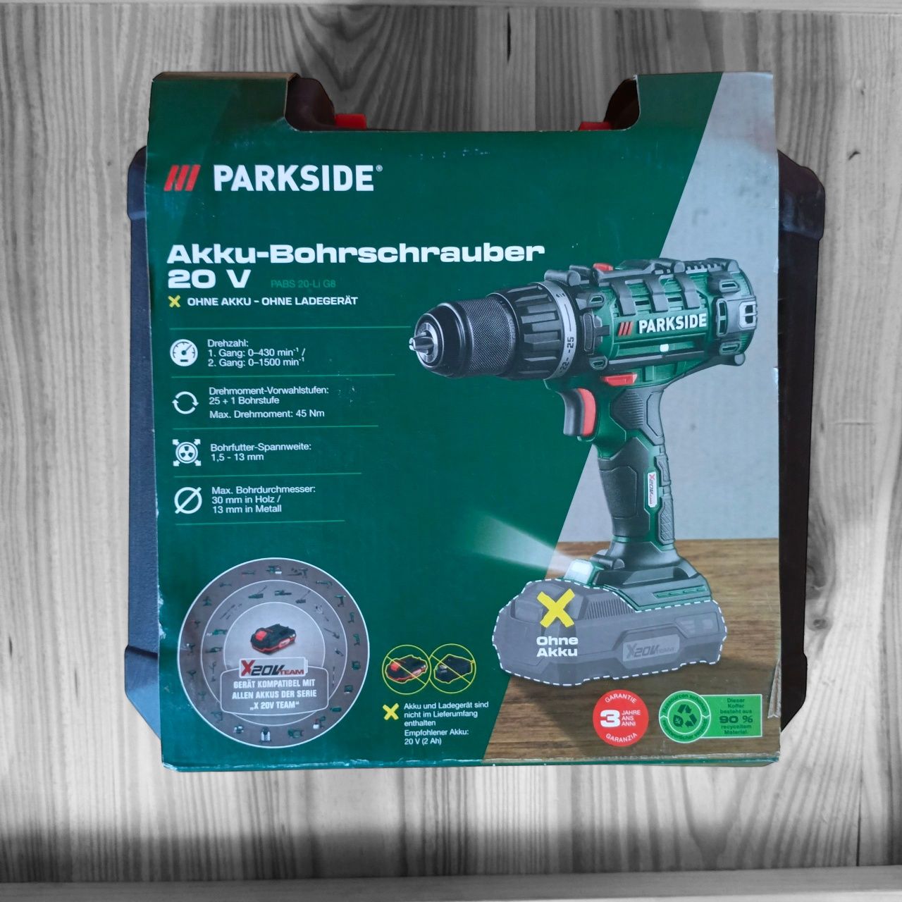 Акція! Дриль шурупокрут Parkside PABS 20-Li G8