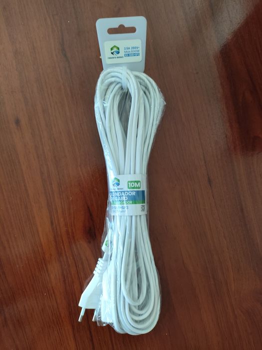 Extensão elétrica de 10 metros  2x0,75mm
