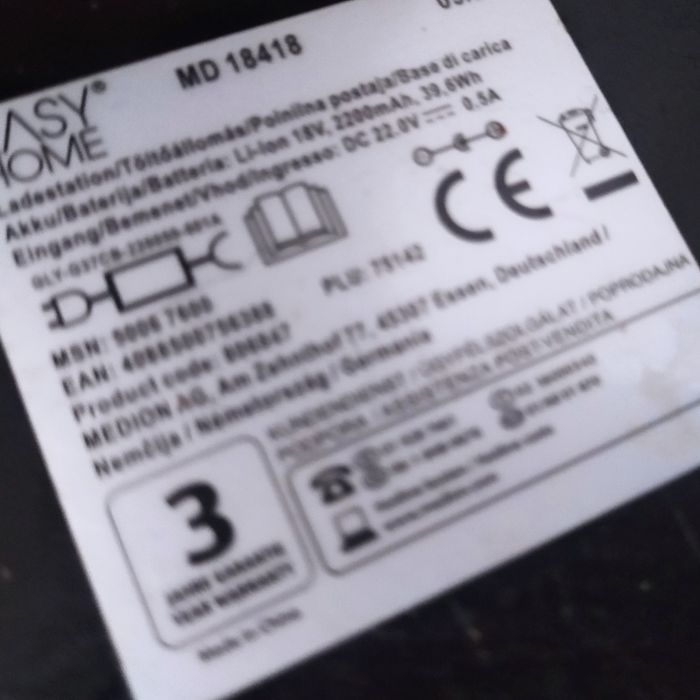 Odkurzacz  Easy Home Md18418