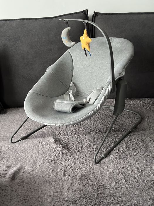 Шезлонг дитячий гойдалка для дитини Kinderkraft Calmee Grey