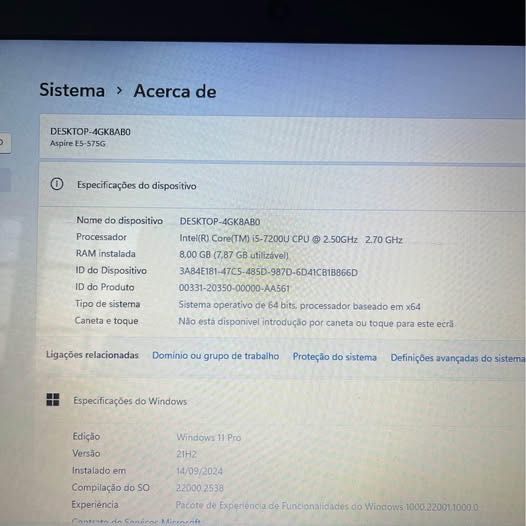 Computador Acer - Muito bom estado