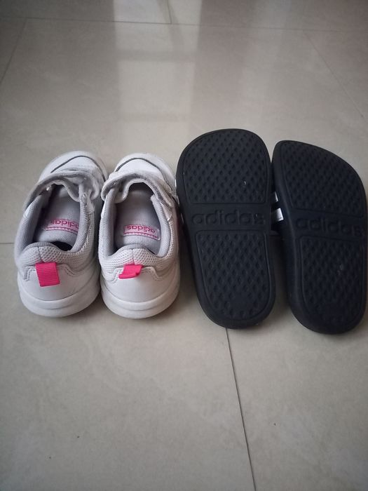 Adidas buty sportowe + klapki rozmiar 26