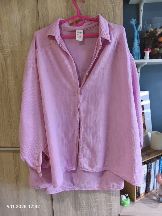 Koszula bawełniana włoska plus size rozm 50