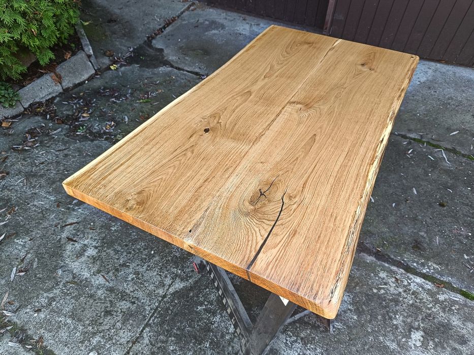 Blat dębowy na stół 145x77 Live Edge 17