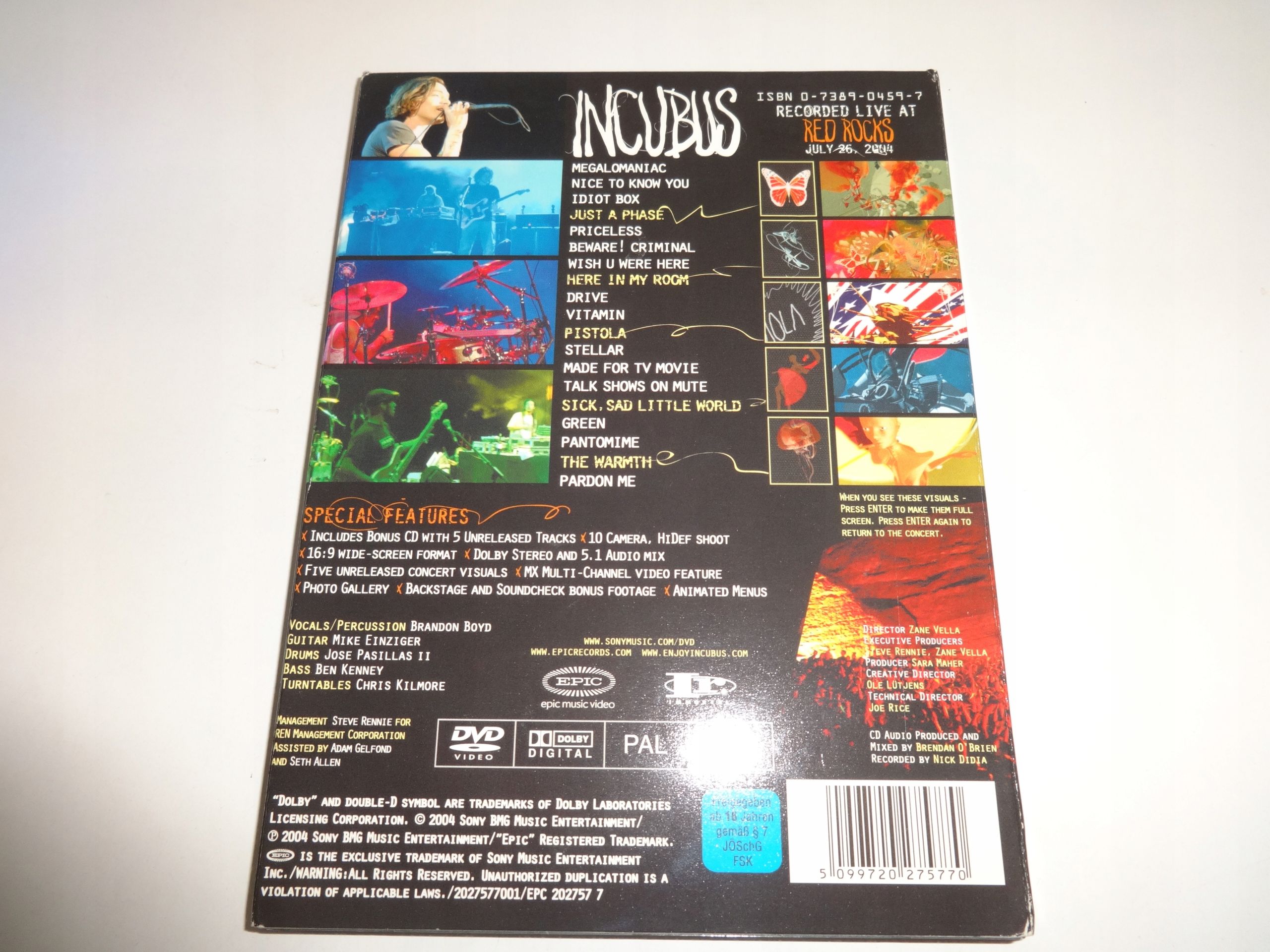 INCUBUS - ALIVE AT RED ROCKS koncert dvd + płyta cd *