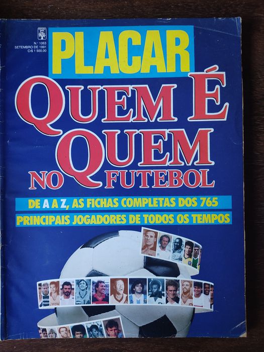 Revista Placar fichas de 765 jogadores Brasil