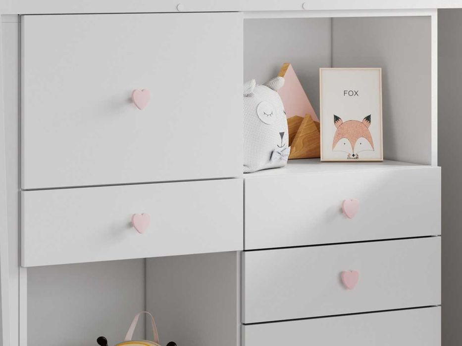 Łóżko dziecięce dla dziewczynki białe 203x140x107cm dostępne w 24h