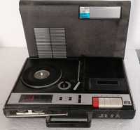 Gira-discos mala, leitor e gravador cassetes e radio, peças