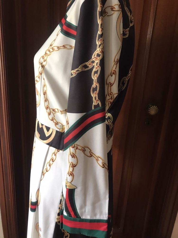 Vestido maxi padrão Gucci