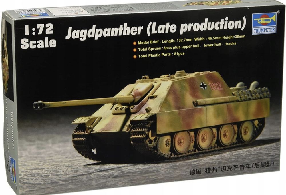 Model plastikowy do sklejania TRUMPETER 07272 czołg Jagdpanther 1/72
