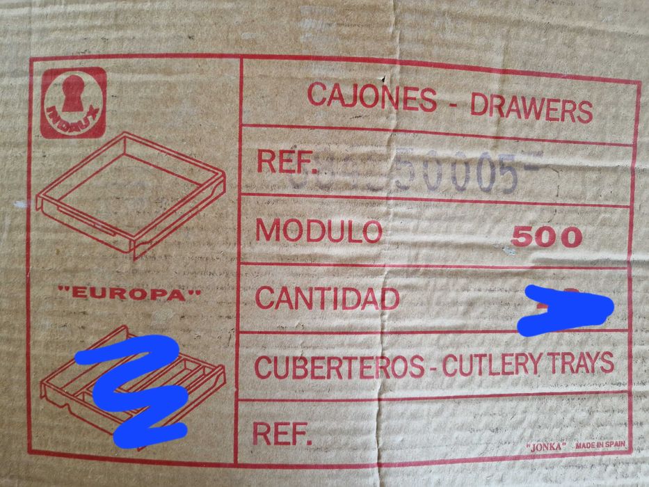 Gavetas Europa de pvc bege