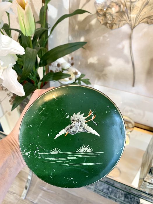 Metalowa Puszka Unikat pudełko Ptaki Bociany pojemnik