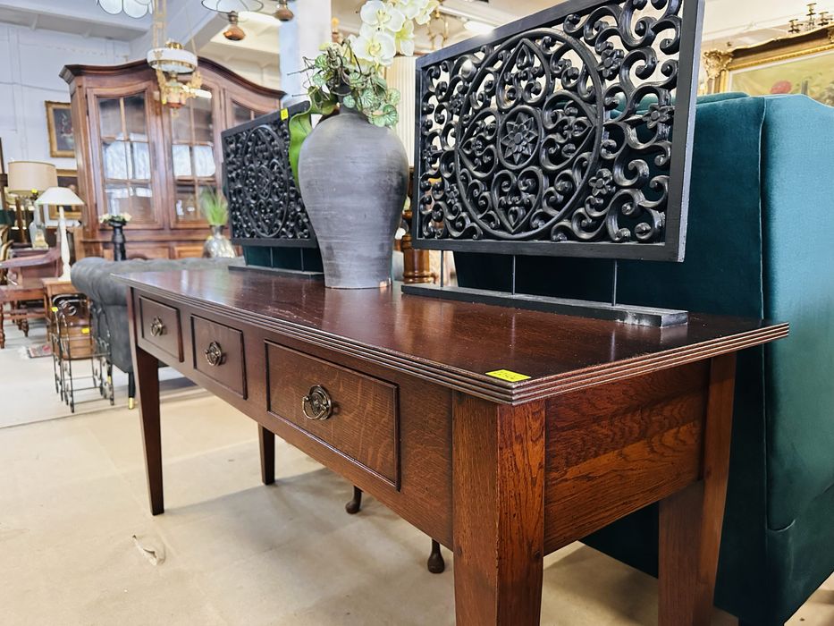 Wyjątkowa :) Duża i klimatyczna konsola dębowa z szufladami :)