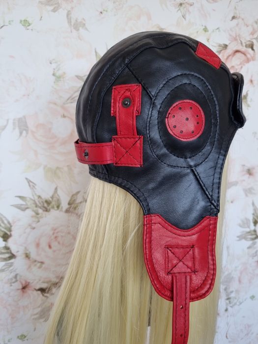 Czapka pilotka skórzana unisex