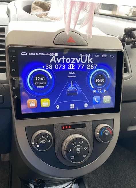 Android 14 SOUL Kia Соул GPS USB DVD TV 2 din Tesla CarPlay Магнитола