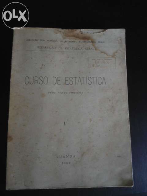 Curso de estatistica , - 1964 - Luanda, portes grátis