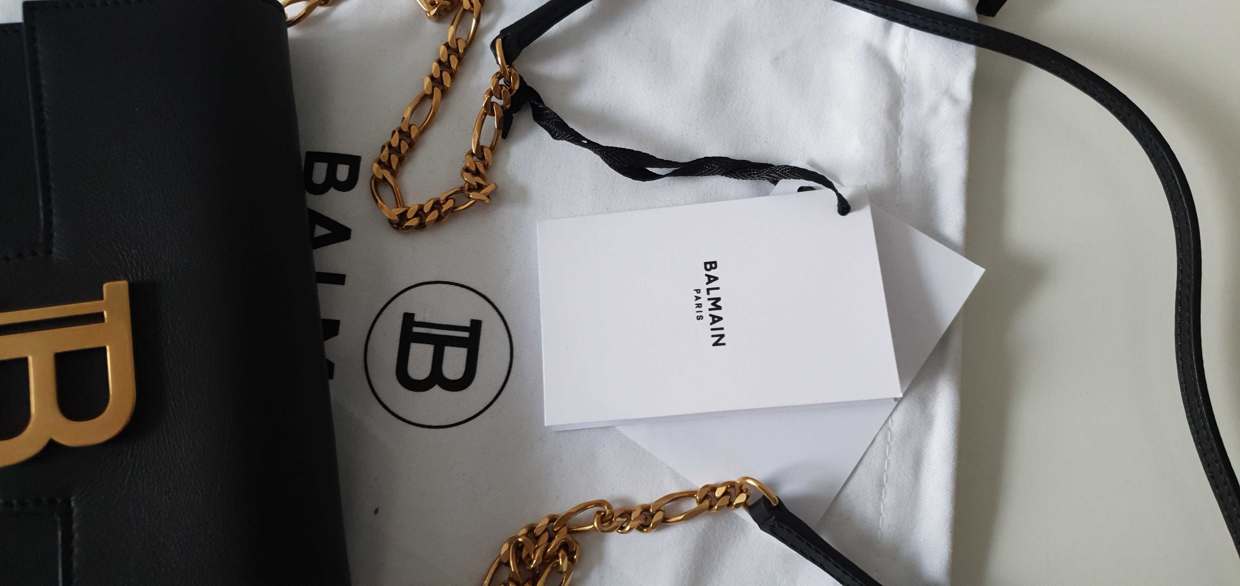 Czarna nowa torebka Balmain