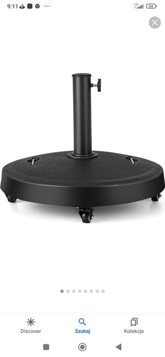 Stojak na parasole 23 kg z kółkami i uchwytami