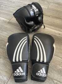 Боксерские перчатки со шлемом