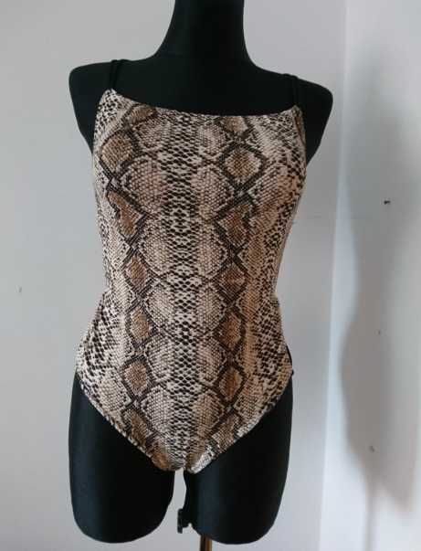 Bardzo seksowne body, strój w print wężowy, r M
