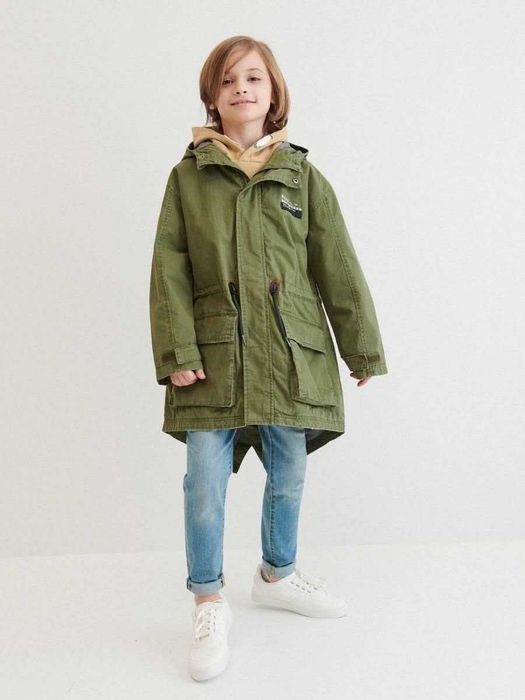 Reserved kurtka płaszcz parka khaki wiosna 122 jedyna nowa