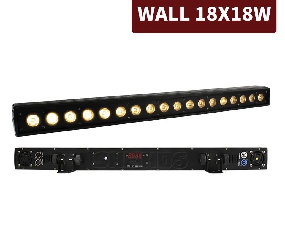 Barras led wash Dmx 6 em 1 de 18x18w rgbwa (novas)