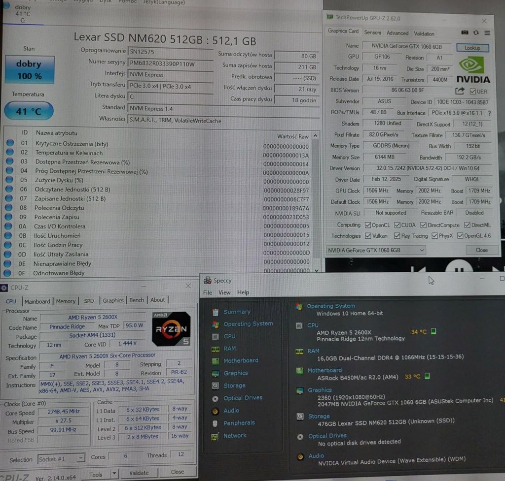 Komputer Gamingowy gtx 1060 ryzen 5 1tb