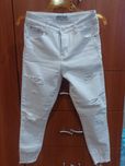 Spidnie białe rurki DENIM