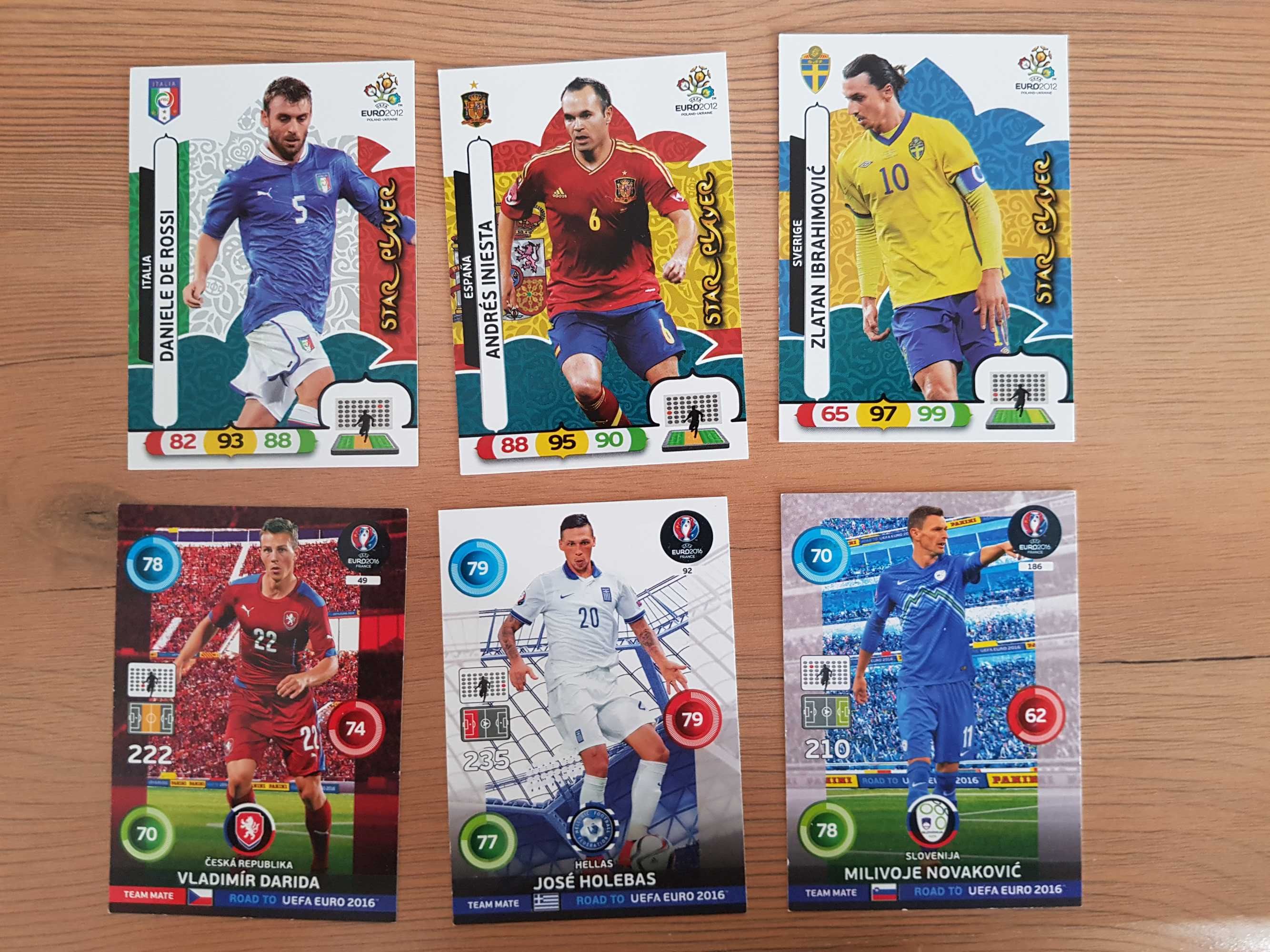 karty piłkarskie EURO 2012 EURO 2016