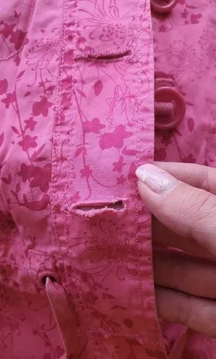 Kurtka płaszczyk różowa cienka przejściowa