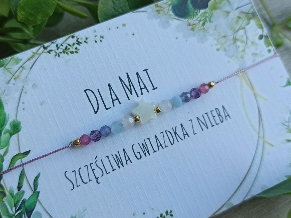 Bransoletka dla dziewczynki na szczęście, kamienie amulet