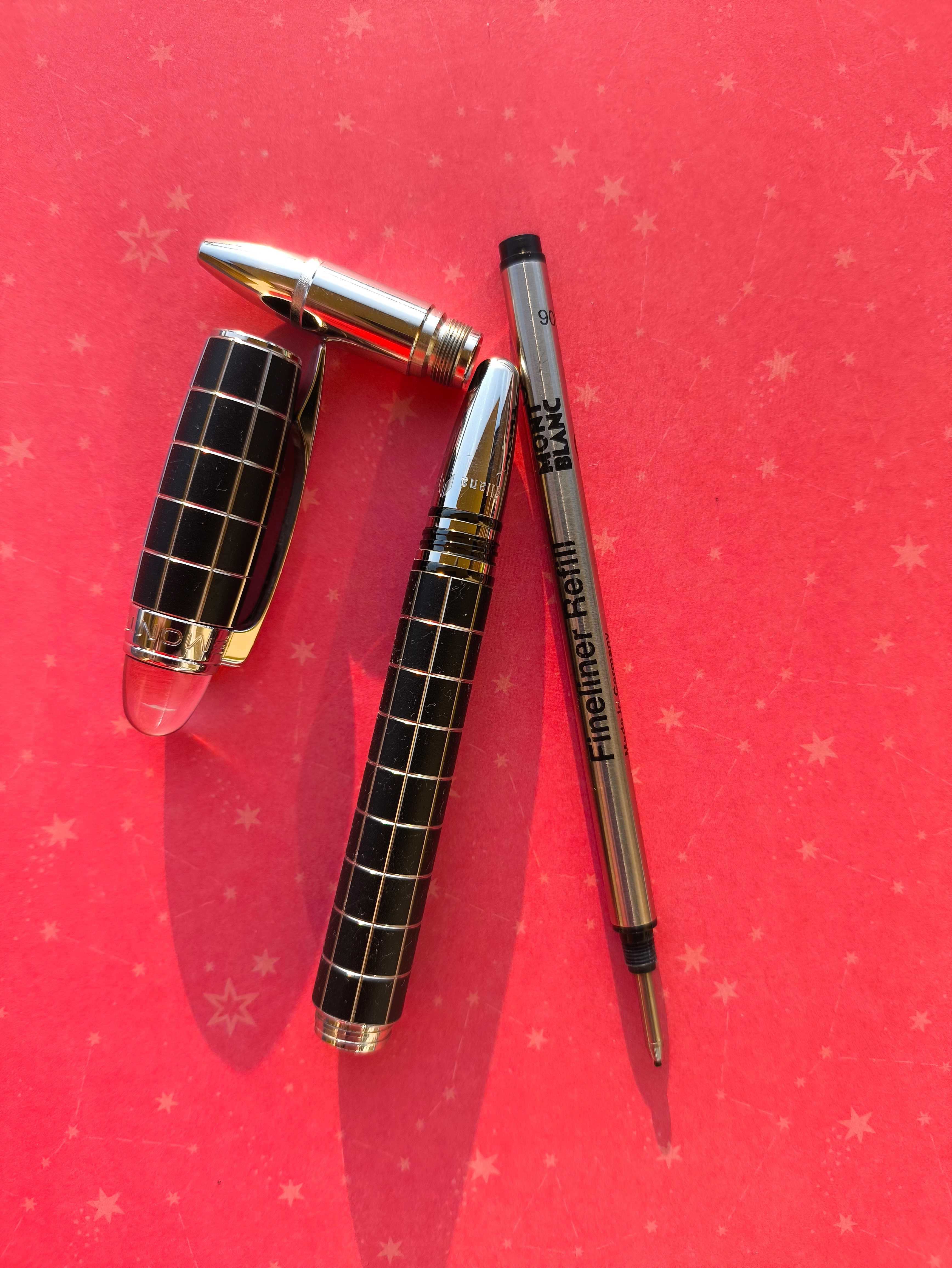 Długopis Montblanc Black Starwalker Rubber Resin Silver Tone Fineliner