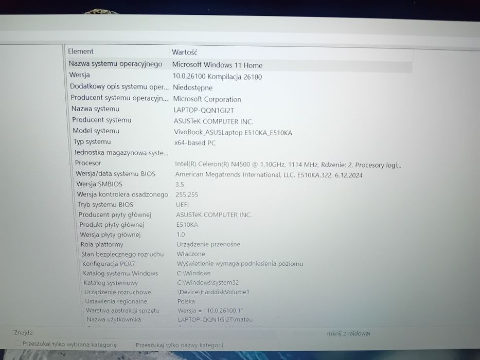 Laptop asus gwarancja