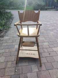 Krzesełko do karmienia drewniane stolik