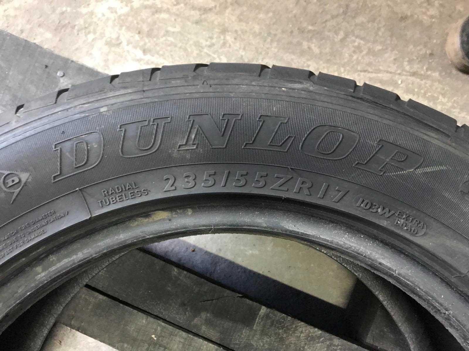 Шини Dunlop 235/55r17 Пара літо б/у склад Оригінал