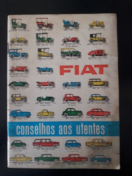 Livro da Fiat de conselhos ao proprietário - relíquia
