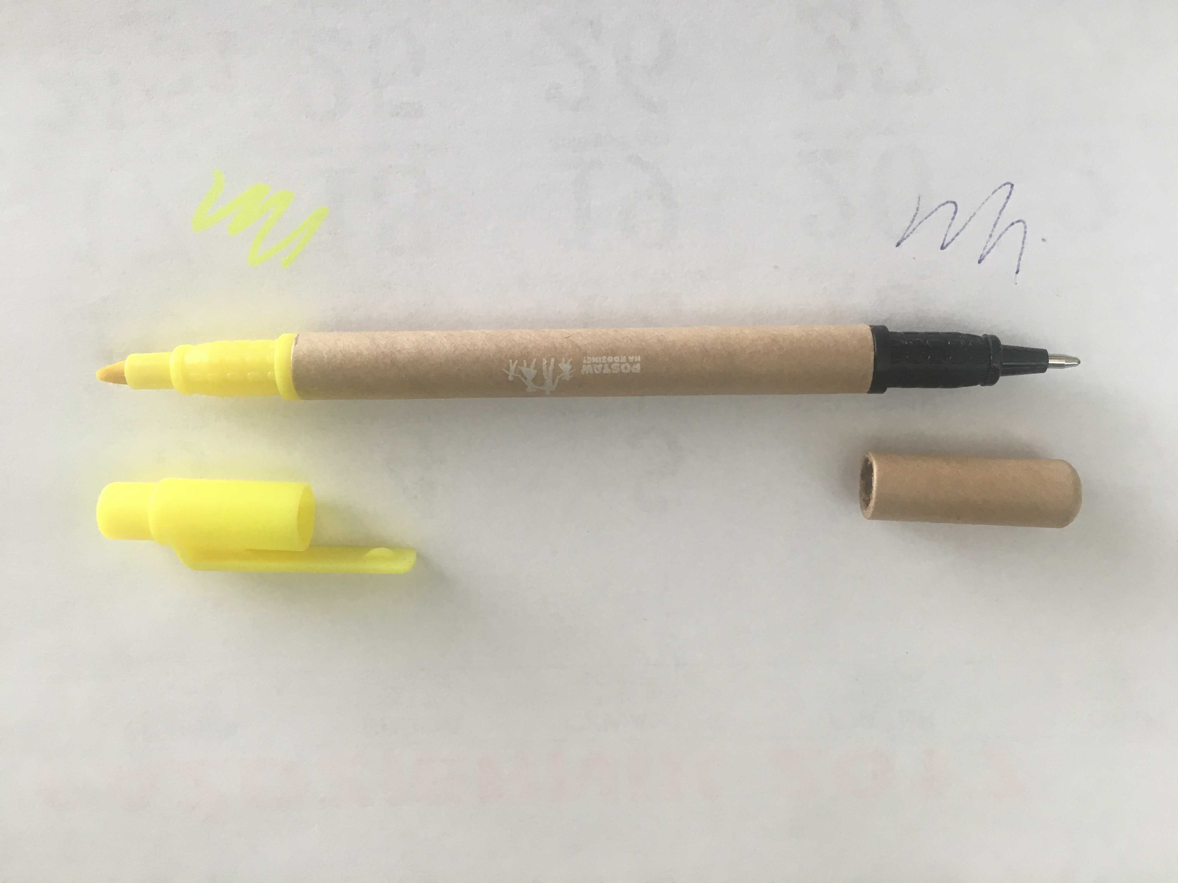 Ekologiczny z tektury długopis flamaster mazak