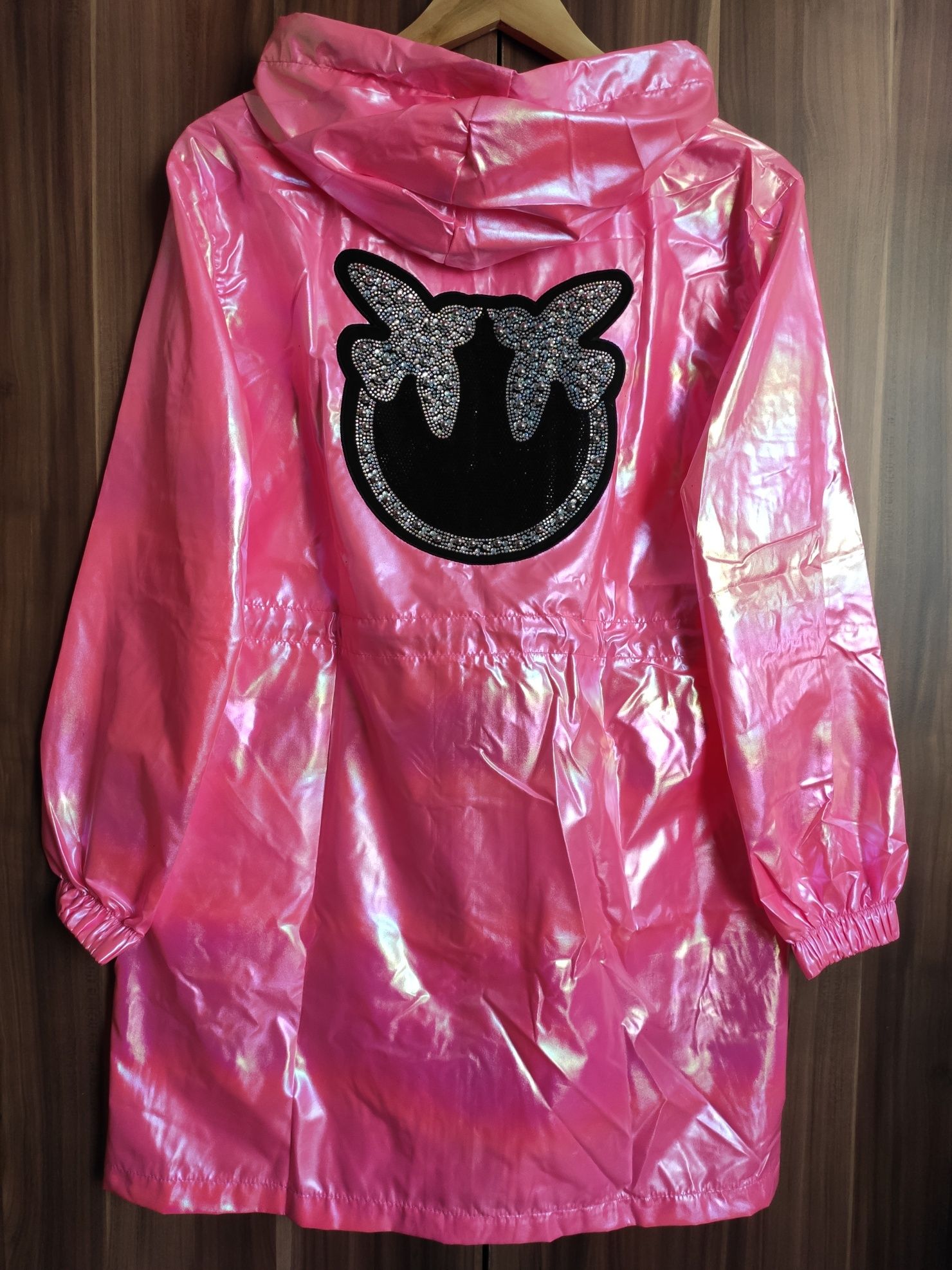 Kurtka narzutka parka holograficzna pink Freestyle M