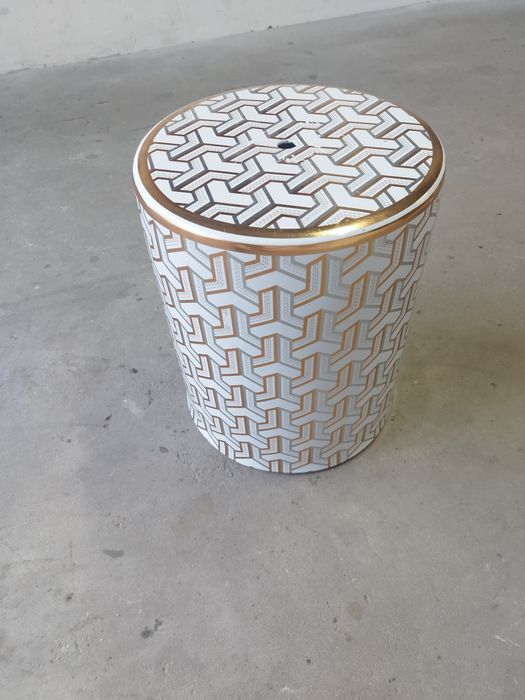 WOW Ceramika Stolik biały, złoto