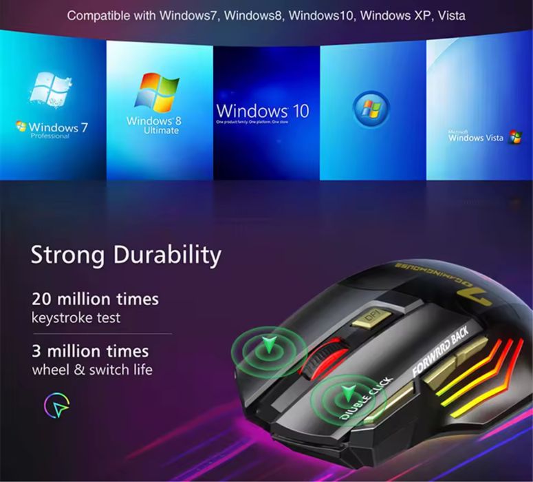 Компютерна Беспровідна Акумуляторна Блютуз Мишка