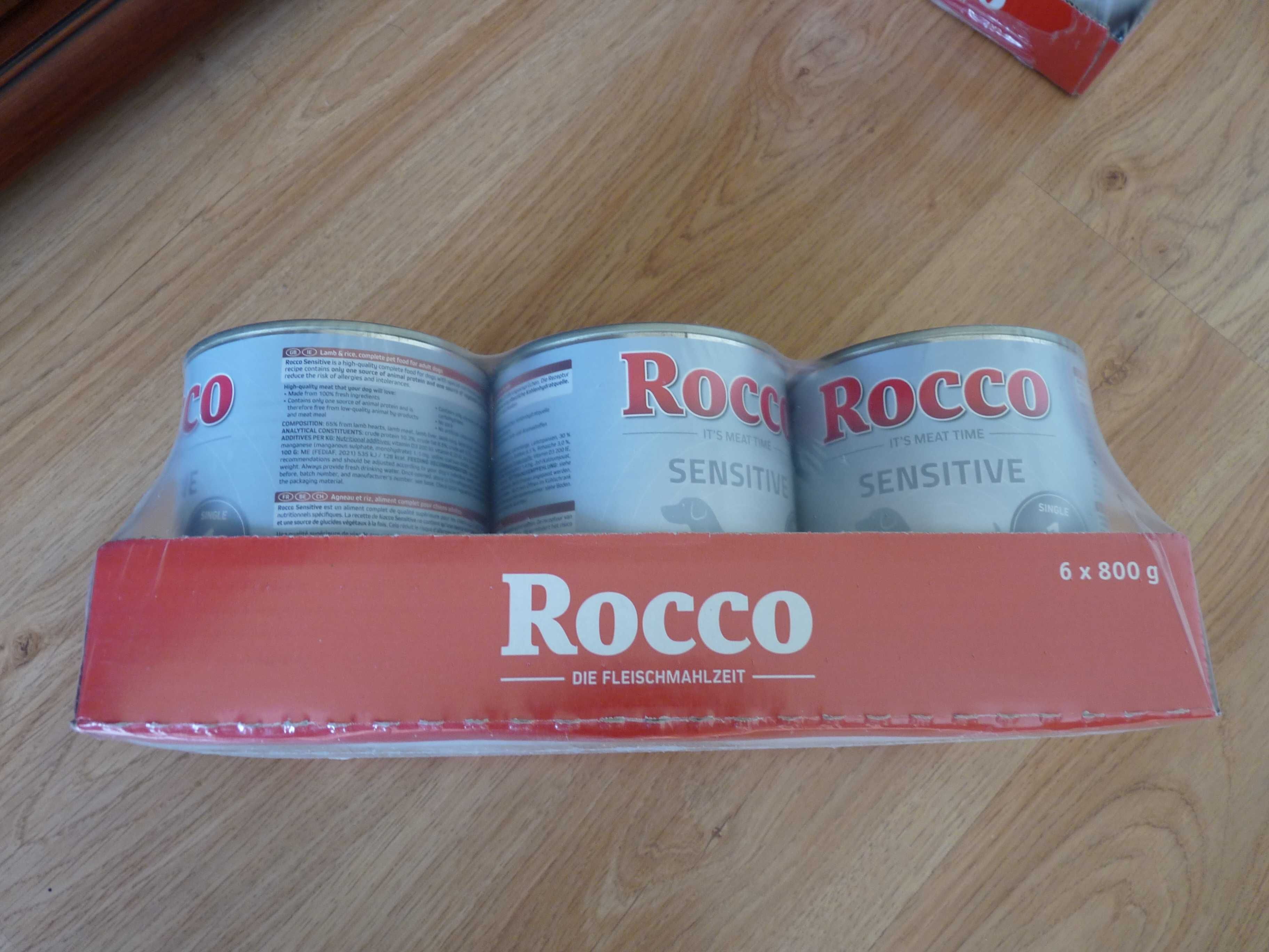 Rocco Sensitive 6 x 800g jagnięcina z ryżem mokra karma