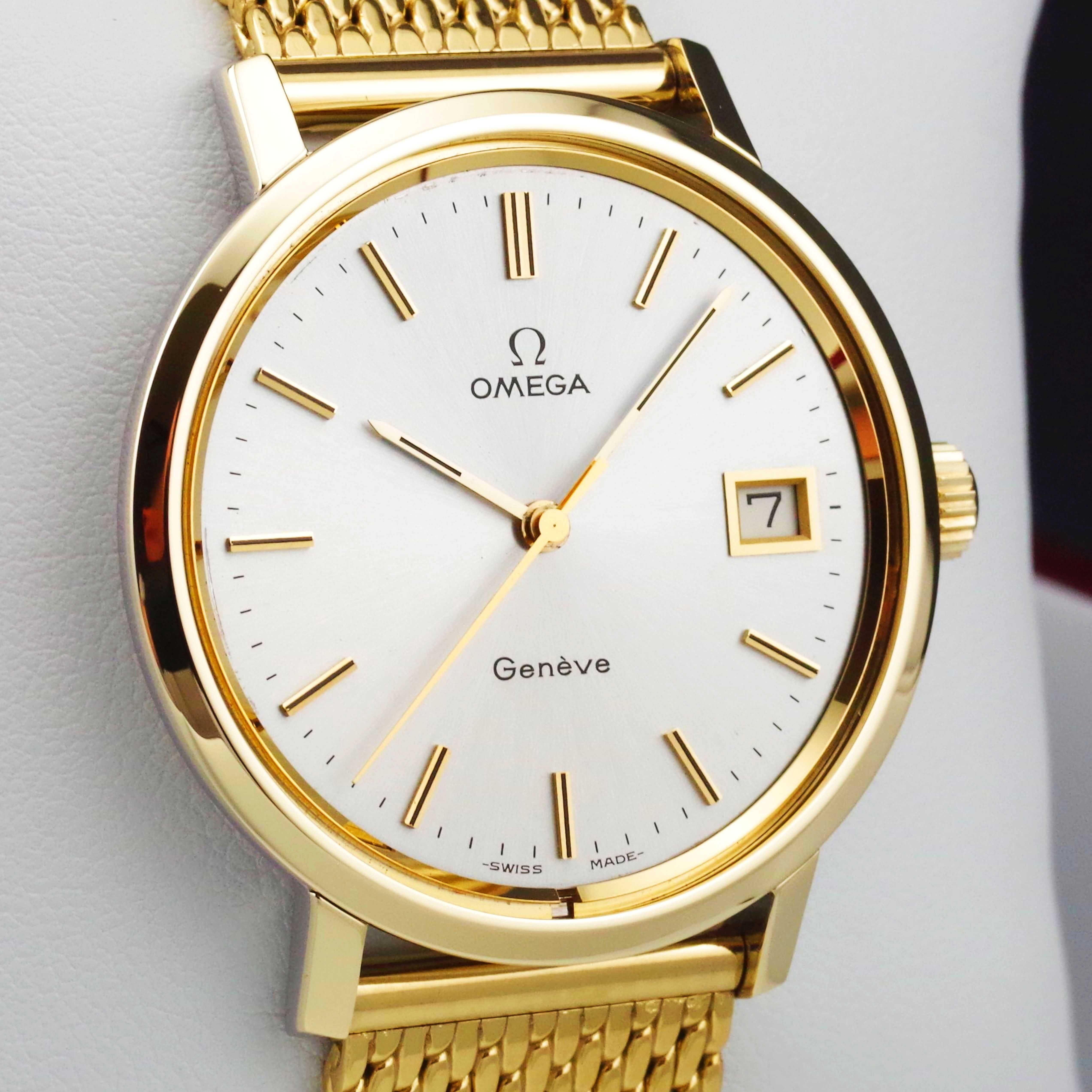 OMEGA GENEVE zegarek męski 14K / SS kaliber 1030 VINTAGE 1975 XL