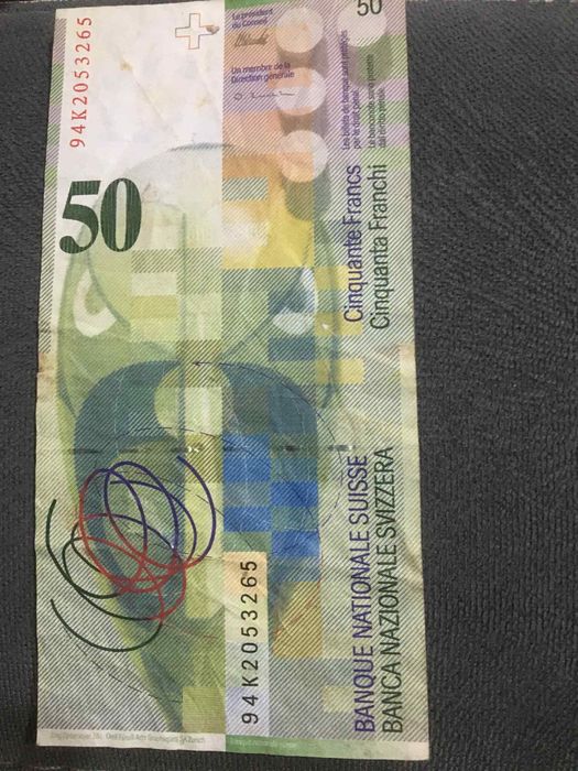 50frankow szwajcarskich banknot lata 90/2000