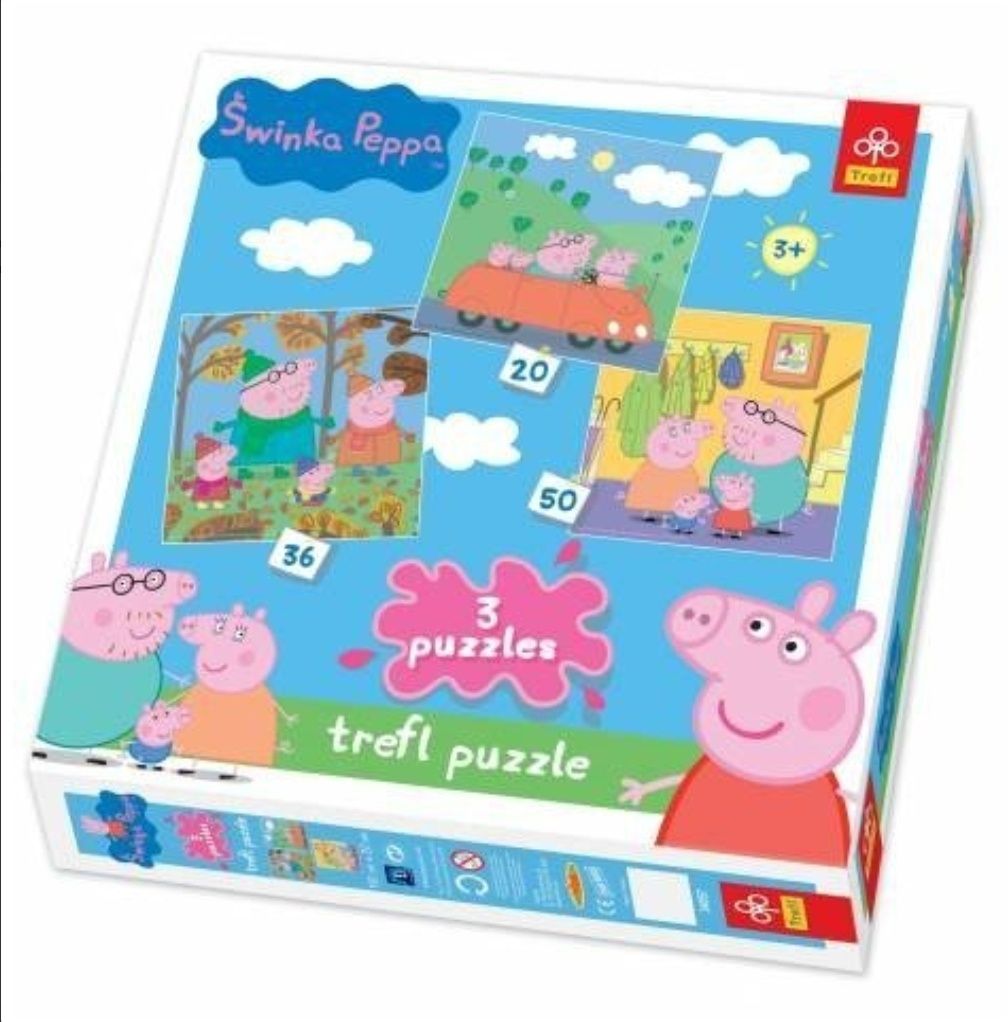 Puzzle 3w1 Trefl T-34057 Świnka Peppa