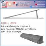 Estrutura Triangular com Lancil, para suportar 2 Painéis